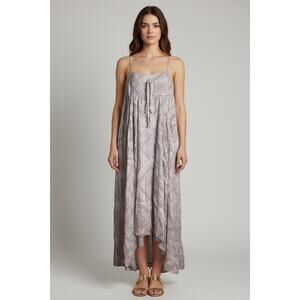 Vici Collection Beige floral high-low maxi sundress spaghetti straps Sz. Sm NWT